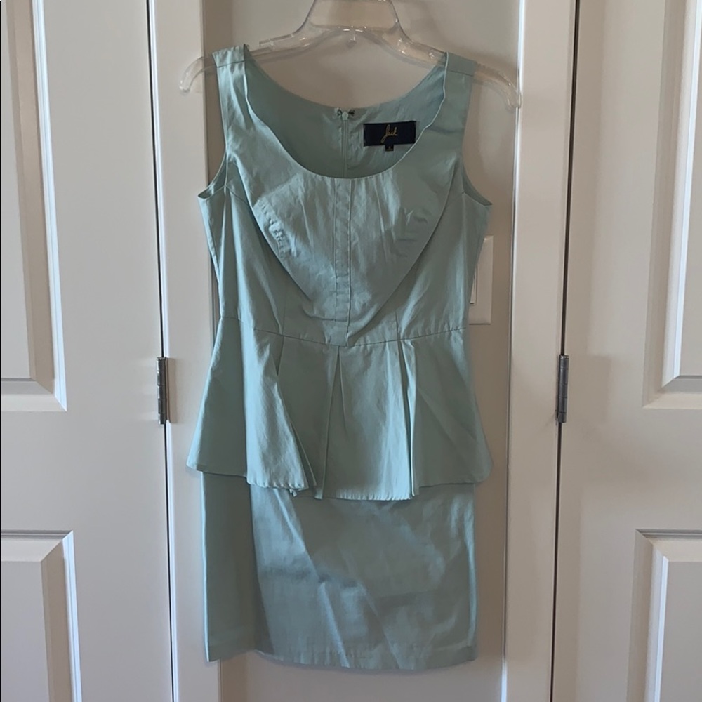 Aqua peplum dress